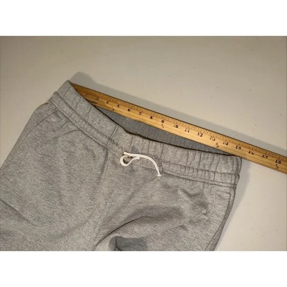 Maison Kitsune Sweatpants Mens L/XL Gray Joggers Tricolor Fox Logo Drawstring